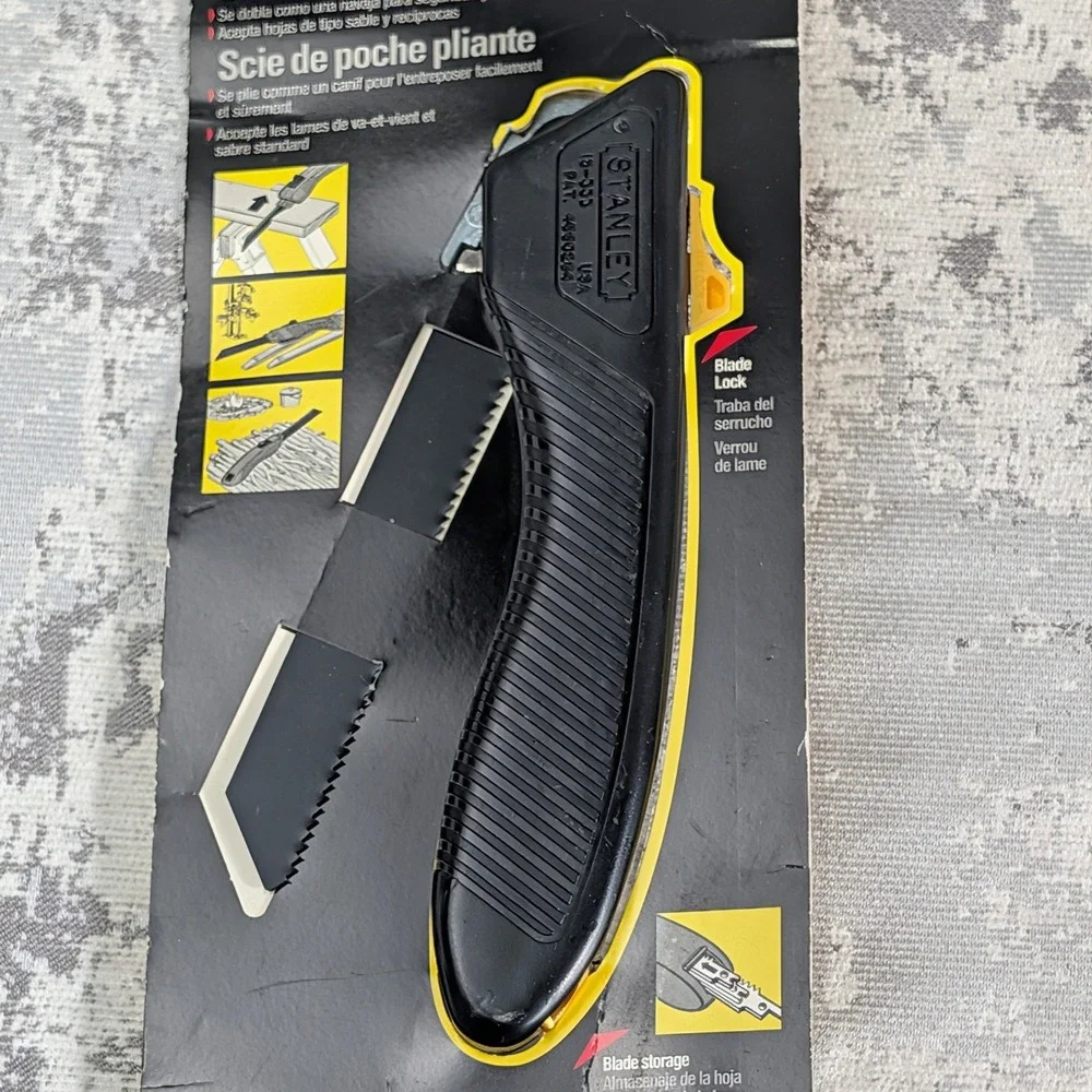Stanley 15-333 Folding Pocket Saw Black Yellow USA Made New Old Stock - Picture 5 of 10